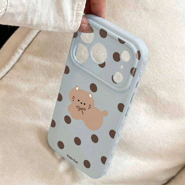 AKABEILA Handyhülle mit Liebesherz und niedlicher Katze für Samsung Galaxy A56 5G A55 A54 A36 A35 5G A26 A17 A16 A15 A07 A06 A05 in Blau aus weichem Silikon - Bild 1