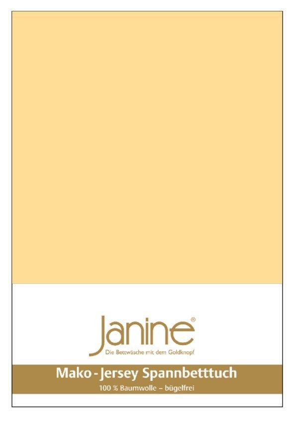 Janine Spannbetttuch aus Mako-Jersey aus 100% Baumwolle, Farbe: Beige, B/T: 150 x 200 cm - Bild 1