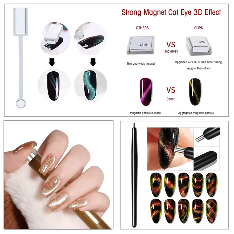Nibiru DU Magnetstift für Cat Eye Nail Art, schimmernd, Unisex - Bild 2