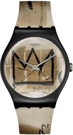 Swatch Armbanduhr, Quarz, Kunststoffgehäuse, 41 mm, Silikonarmband, Grau, Unisex - Bild 1