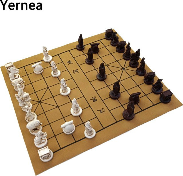 Yernea Traditionelles Chinesisches Schachspiel-Set, Harz-Schachfiguren, Bunt / Mehrfarbig - Bild 1