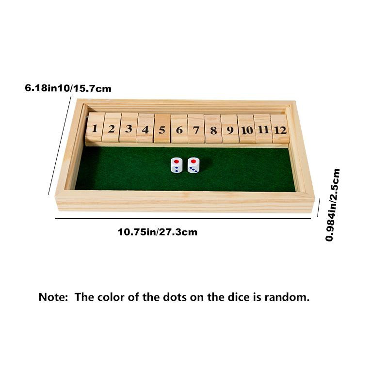 Happy Time For kids Shut The Box Hölzernes Zahlenbrettspiel Strategiespiel - Bild 1