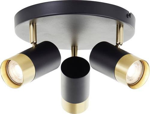 Brilliant G03434/86 Deckenleuchte modern in Schwarz und Gold, GU10, Durchmesser: 29 cm - Bild 1