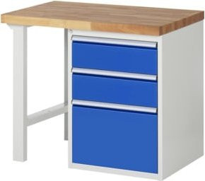 Rau Werkbank 7507A1 mit 3 Schubladen, Multicolor, B: 100 cm, T: 70 cm, H: 89 cm - Bild 1