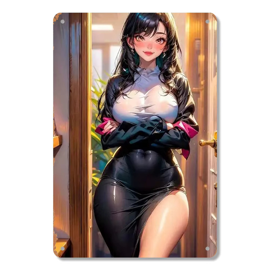 CIFBUY Anime Retro Metall-Wandkunst Eisenschild in Multicolour, Breite: 30,48 cm, Höhe: 20,32 cm - Bild 2