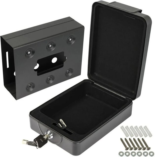HMF 307-02 Anschraubbare Dokumentenbox aus Stahl in Schwarz B/T/H: 20 x 15,5 x 7 cm - Bild 1