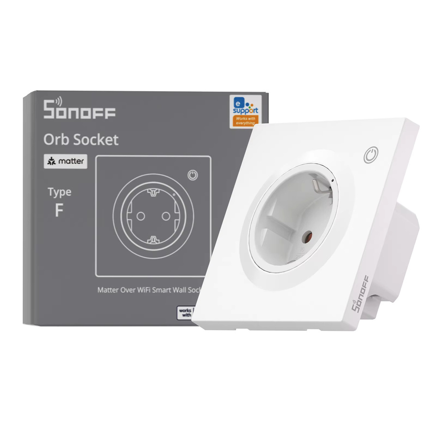 SONOFF WS01TPF-E Orb Smarte Wandsteckdose Typ F in Weiß mit Matter, WLAN und Energieüberwachung - Bild 4