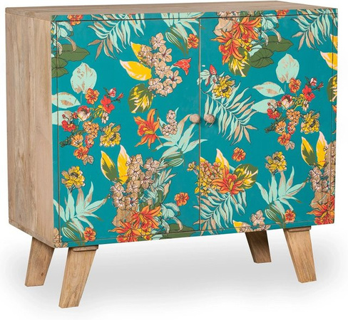DELUKE Sideboard SVEN Kommode aus Mango Massivholz in Mehrfarbig B/H/T: 85 x 90 x 40 cm