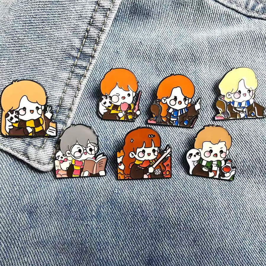 Warner Bros. Anstecknadeln, 7-teiliges Set, Cartoon-Emaille, Metall, Bunt, Unisex - Bild 6