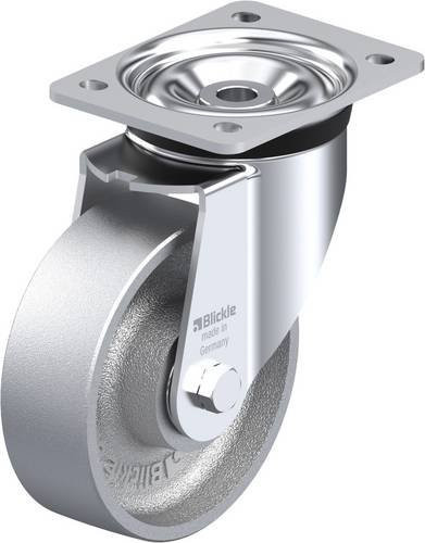 Blickle LK-G 150K Lenkrolle aus verzinktem Stahl in Silber mit 150 mm Rad-Durchmesser und 600 kg Tragfähigkeit - Bild 1