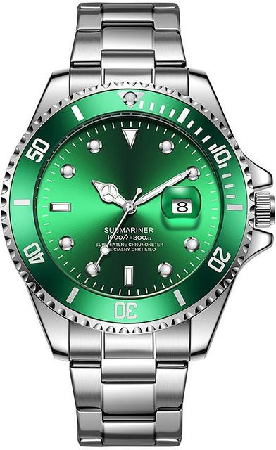 guangchang02 Armbanduhr Edelstahl, Quarz, Grün, Herren - Bild 1