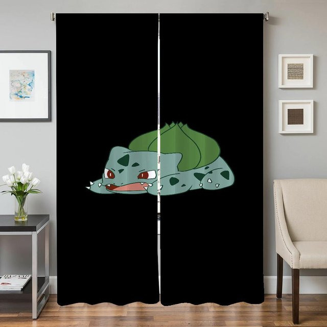 2er-Set Verdunklungsvorhänge für Wohnzimmer und Schlafzimmer, schwarz, B: 50 cm, H: 70 cm - Bild 1