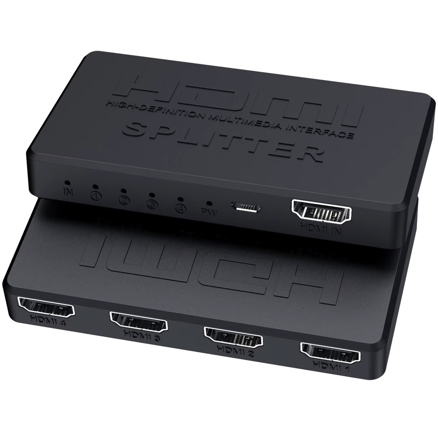 KEBIDUMEI HDMI Splitter 1 Eingang 4 Ausgänge 4x1 HDMI Switch für 4K und 2K Video in Schwarz - Bild 5