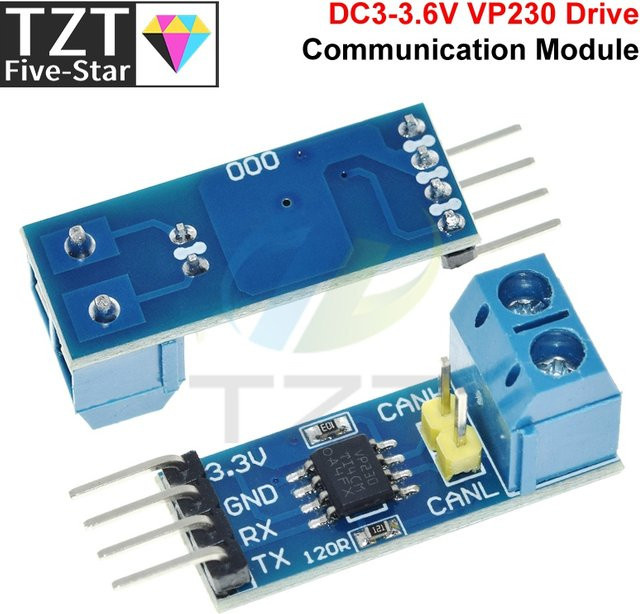 TZT SN65HVD230 VP230 CAN-Bus-Transceiver-Modul 3,3V Hochgeschwindigkeit in Blau für Arduino Entwicklungsboards und industrielle Anwendungen - Bild 1