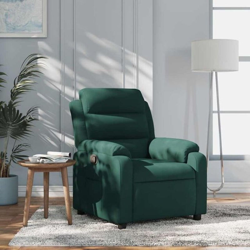 Modern Relaxsessel aus Samt und Metall in Grün von vidaxl - Bild 1