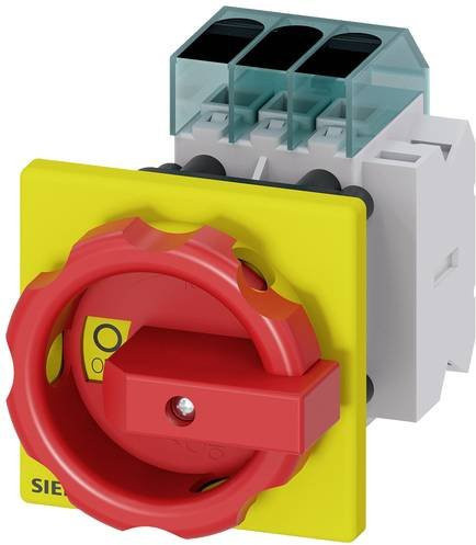 Siemens Lasttrennschalter 3polig 63 A 16 mm² 1 Schließer 1 Öffner Rot Gelb 690 V/AC 3LD34541TK53 - Bild 1