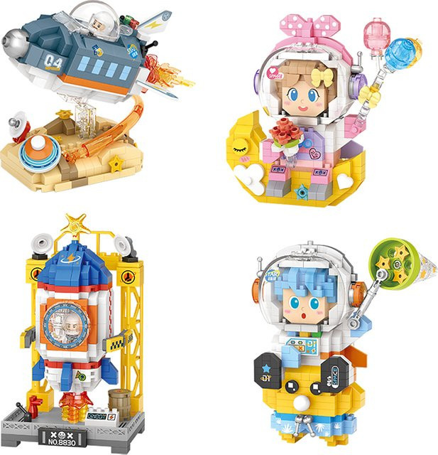 Szxhf Mini Bausteine Raumschiff Rakete Astronaut Set Bunt / Mehrfarbig - Bild 1