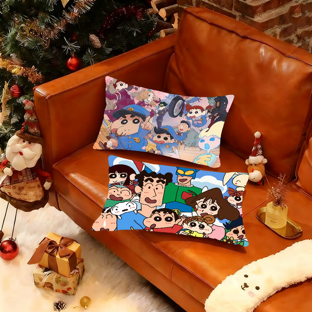 Potdemiel Anime Crayon Shin Chan Rechteckiger Kissenbezug, Mehrfarbig - Bild 1