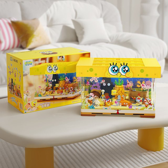 Area-X Spongebob Schwammkopf Bikini Bottom Ocean Scene Bausteine Blind Box, mit Glow Light - Bild 1