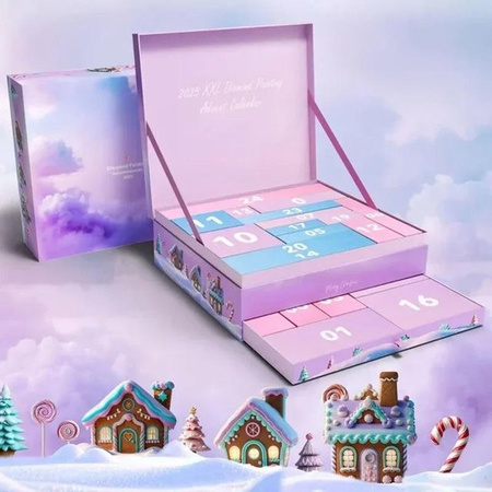 Happy Camp Diamond Painting Adventskalender 2025, lila, 24 Tage