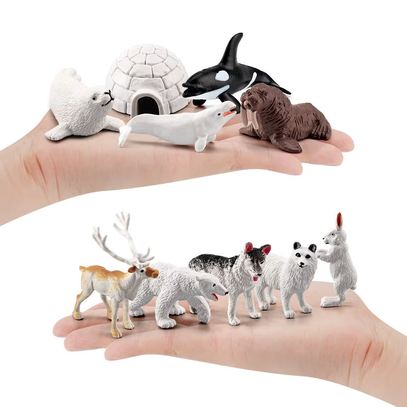 10-teiliges Tierfiguren-Set Arktischer Ozean aus Kunststoff in Mehrfarbig für deine Dekoration - Bild 3