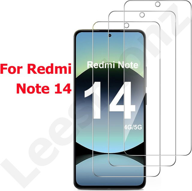 Xiaomi Displayschutzfolie aus gehärtetem Glas für Redmi Note 14, transparent und kratzfest - Bild 1