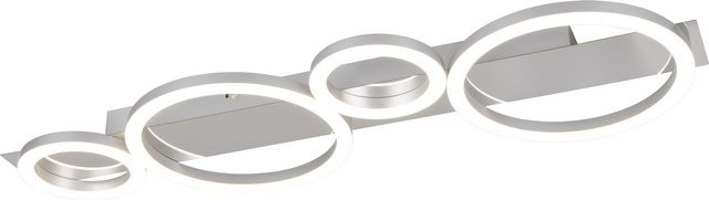 LED Deckenleuchte Lumos von REALITY LEUCHTEN in Chrom, modern mit Ring-Design, warmweißes Licht, Höhe: 5,8 cm, Durchmesser: 72,0 cm - Bild 1
