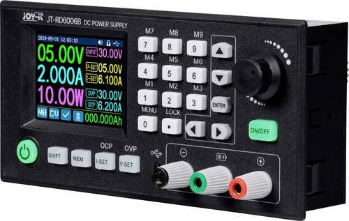 Joy-it RD6006B Labornetzgerät Schwarz, 2 Ausgänge, programmierbar und fernsteuerbar, einstellbar von 0 - 60V und 0 - 6A - Bild 1