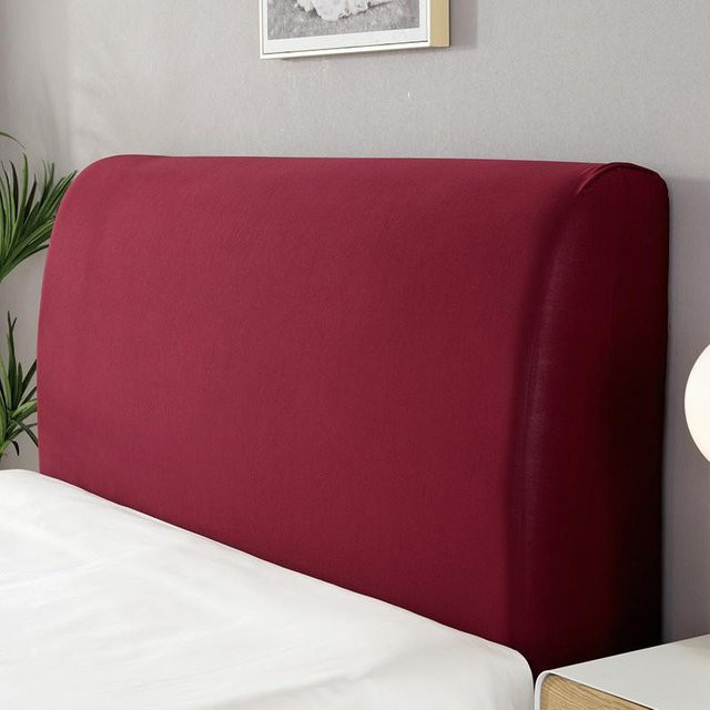 Elastischer Stoff-Bettkopfteilbezug in Rot für dein Bett, waschbarer Spandex-Möbelprotektor - Bild 1