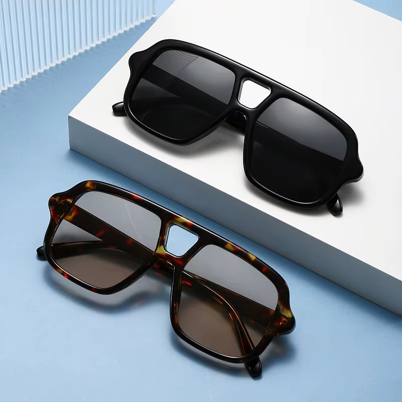 Samjune Sonnenbrille, quadratisch, Vollrand, Kunststoff, Schwarz, Unisex - Bild 2