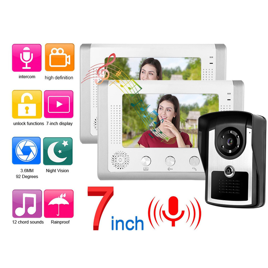 KONNWEI 7 Zoll HD Video Türsprechanlage Intercom Kit 801FC12 - Bild 6