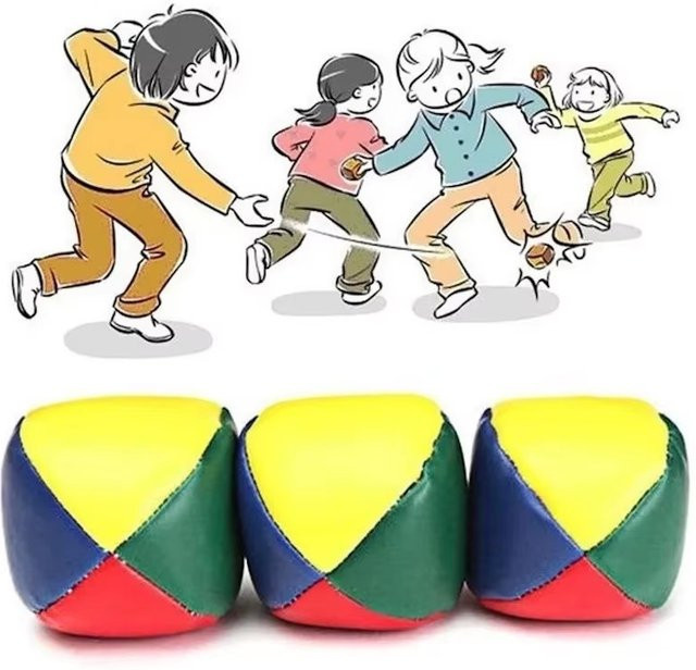 Meade Jonglierbälle, Leder-Sandsackbälle, 3/6 Stück, Bunt / Mehrfarbig - Bild 1