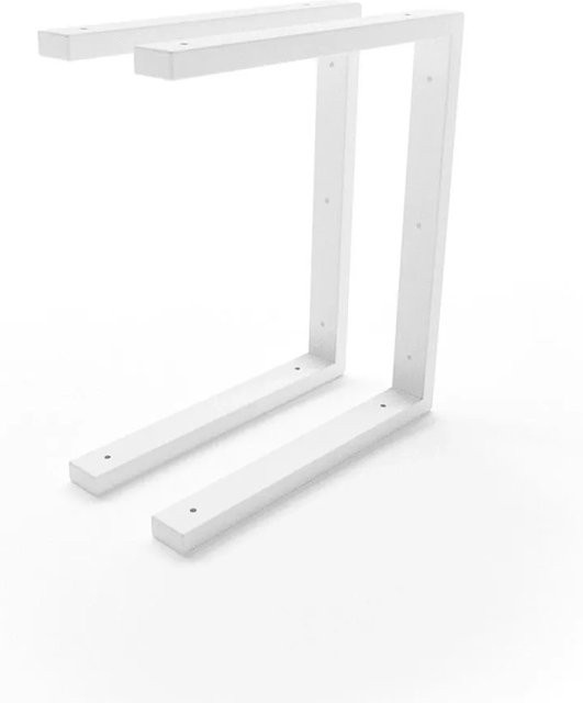 HEVVA Waschtischhalterung LAHN 2er Set Weiß matt Wandmontage Tiefe: 35 cm - Bild 1