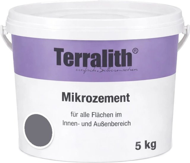Terralith Mikrozement Fix & Fertig LFW0373 in Grau, 5 kg für ca. 3,5 m2, Körnung 0-2 mm - Bild 1