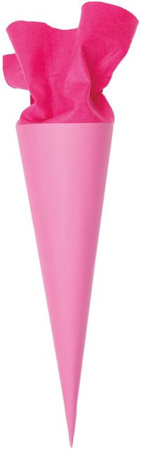 Rico Design Schultüte Rohling mit Filzverschluss in Pink - Bild 1