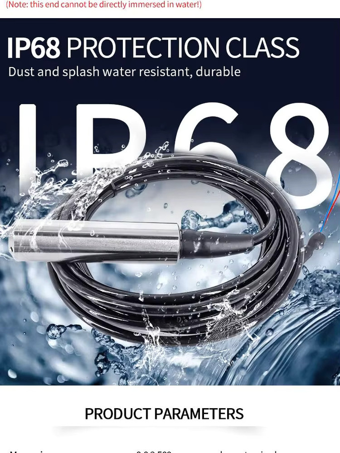 XUYANGQIDIAN Hydrostatischer Flüssigkeitsstandsensor zur Messung von Öl, Kraftstoff und Wasser mit 4-20mA, 0-10V und RS485 Schnittstellen, Messbereich 0-500M - Bild 6