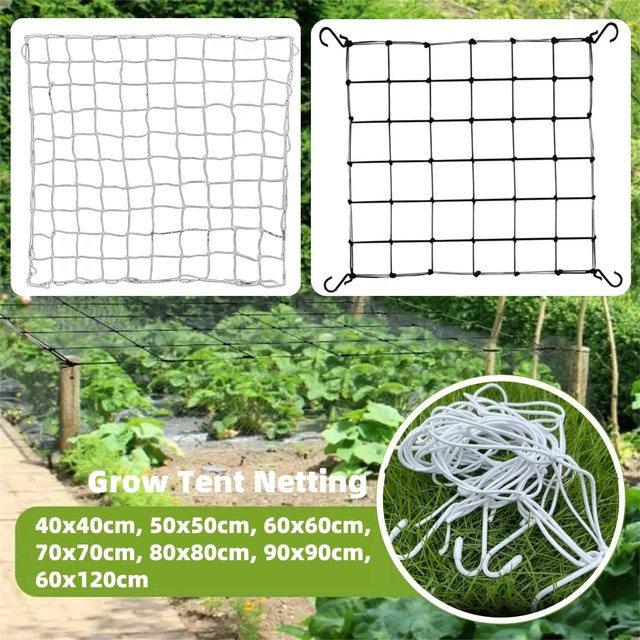 Elastisches Pflanzenzelt als Garten-Spalier und Wachstumsnetz für Blumen und Gemüse in Schwarz, B/T/H: 40 x 40 x 40 cm - Bild 1
