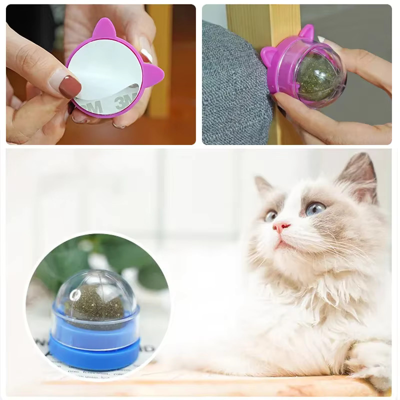 HOCOSHINE Katzenminze Wand Ball Spielzeug, Drehbare Katzenminze Ball - Bild 3