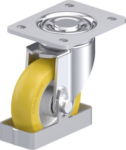 Blickle Stahlblech-Lenkrolle LH-ALTH 125K-3-CO-FS in Silber, Rad-Durchmesser: 125 mm, Tragfähigkeit: 550 kg - Bild 1