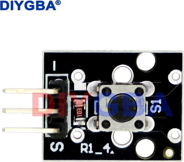 10er Set KY-004 3-Pin Taster Schalter Sensor Modul für Arduino DIY Starter Kit in Schwarz, Maße: 6 x 6 x 0,5 cm - Bild 1