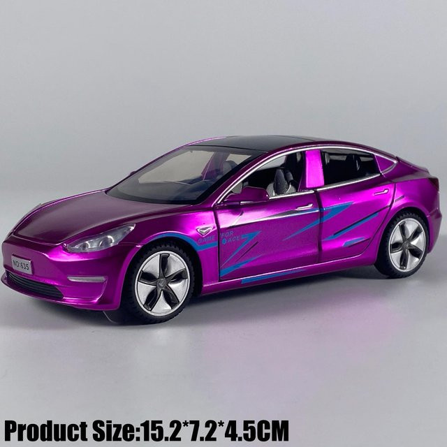 Linyi toy car Model 3 Mittelklasse Luxuslimousine, Modellauto, 1:32, Metall, Lila, ab 18 Jahre - Bild 1
