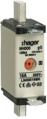 Hager NH-Sicherung LNH0016MK 16A, 3 Stück, Weiß - Bild 1