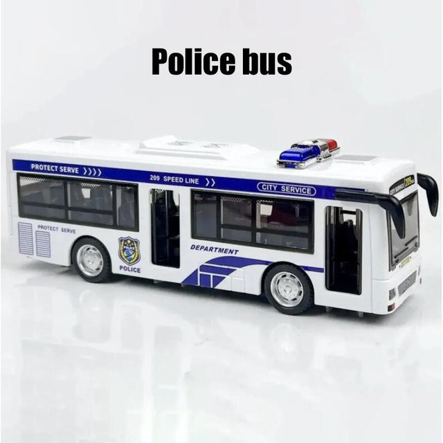 Linyi toy car Simulationsbus Modell, Trägheitsauto, mit Ton und Licht, ab 3 Jahre - Bild 1