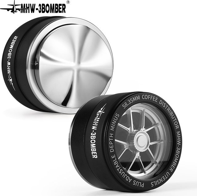 MHW-3BOMBER YU Serie Kaffeedistributur Espresso-Verteiler aus Edelstahl in Silber, 58 mm - Bild 1