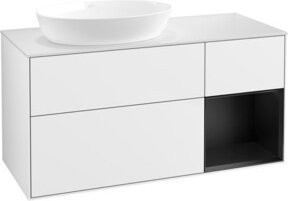 V&B Waschtischunterschrank Finion in Blau und Weiß lackiert, Breite: 120 cm, Tiefe: 50,1 cm, Höhe: 50,1 cm - Bild 1