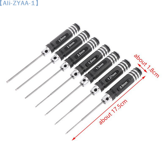 JETTING Sechskant-Schraubendreher-Schraubenschlüssel-Set für Modellflugzeuge mit 1,27 mm, 1,3 mm, 1,5 mm und 2,5 mm für die Wartung - Bild 1