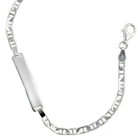 Colkid Armband 925 Sterling Silber, Schildband, 19 cm, Unisex - Bild 1