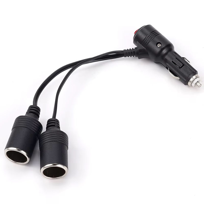 HulitTop Auto-Zigarettenanzünder Y-Splitter Adapter mit Ein- und Ausschalter, 1 Stecker auf 2 Buchsen, 15A, 12V/24V, Schwarz - Bild 6
