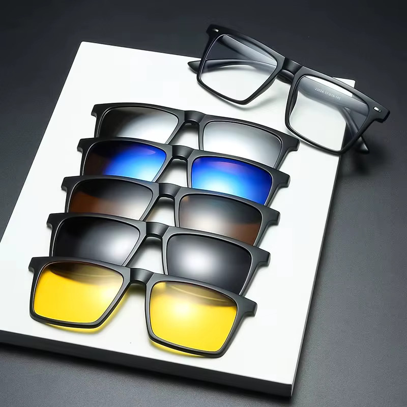 NINJONA Sonnenbrille, quadratisch, Vollrand, Kunststoff, schwarz, Unisex - Bild 3