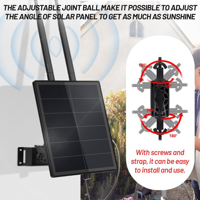 KEEPTEEN D5L Solarbetriebener LoRa Meshcore Node Repeater RAK4631 RAK19007 Wasserdichter Mesh-Funk Repeater mit Antenne in Schwarz - Bild 1